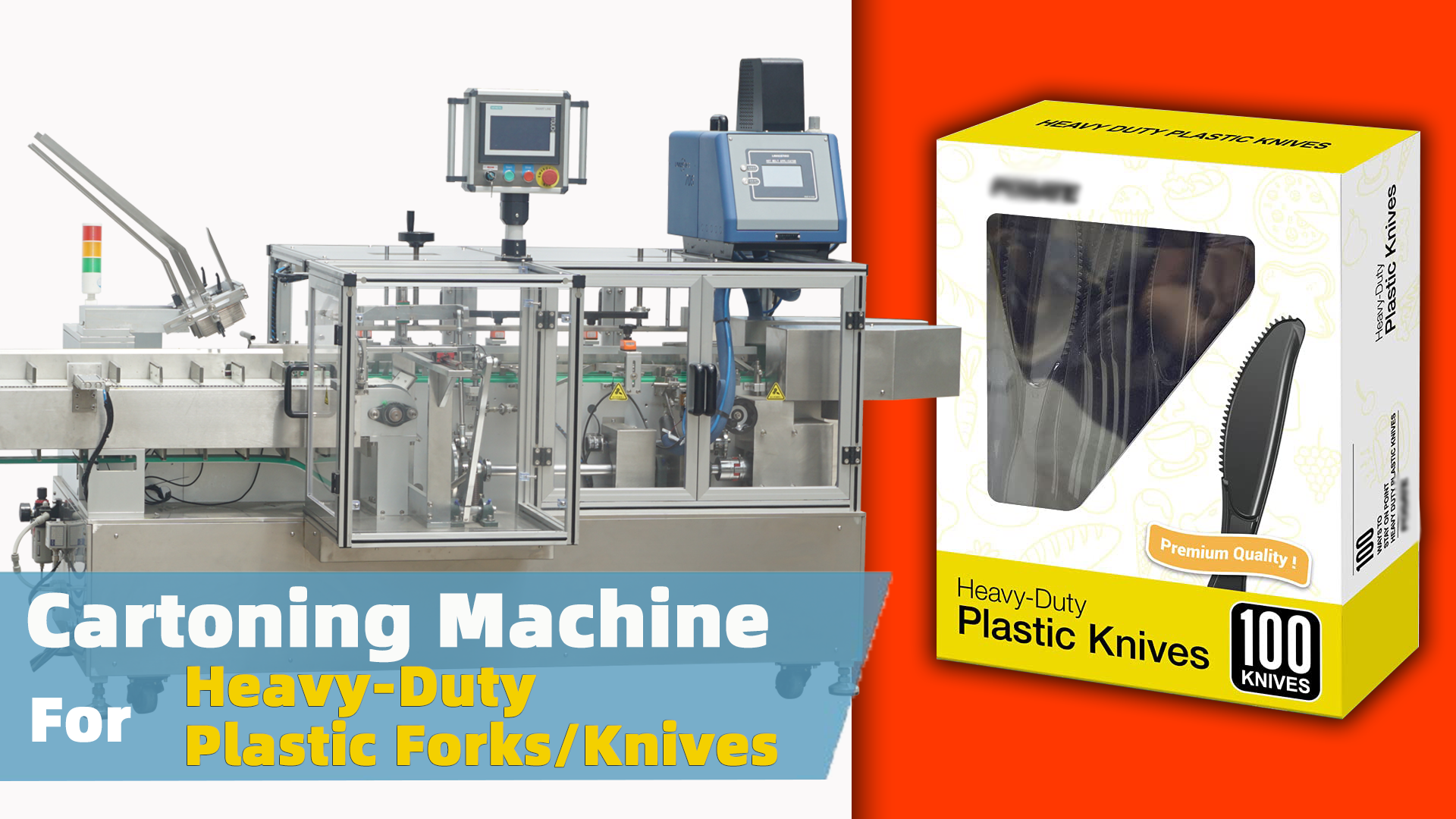Automatic Cartoning Machine for Heavy Duty Plastic Knifes and Forks