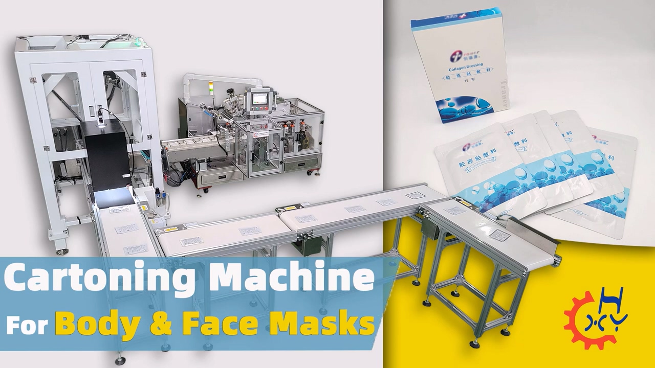 Facial Mask Robotic Material Sorting Automatic Cartoning Machine